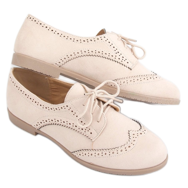 Mocasines Beis beige con cordones