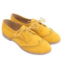 Mocasines H110 Mostaza con cordones amarillo