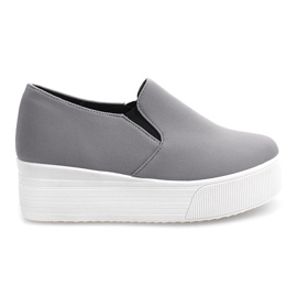 Zapatillas Creepers Con Plataforma 812 Gris Zapatillas Creepers Con Plataforma 812 Gris