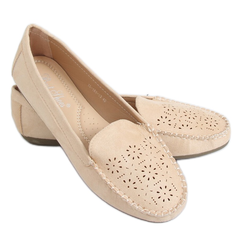 Mocasines calados beige XR-1R6 Beige