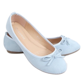 Bailarinas de ante azul 9F116 L.BLUE