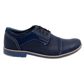 Olivier Zapato piel hombre 253 azul marino