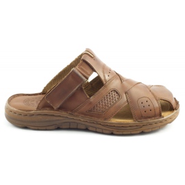 ŁUKPOL Zapatillas de hombre 868 marrón