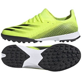 Botas de fútbol adidas X Ghosted.3 Tf Jr FW6926 multicolor amarillos