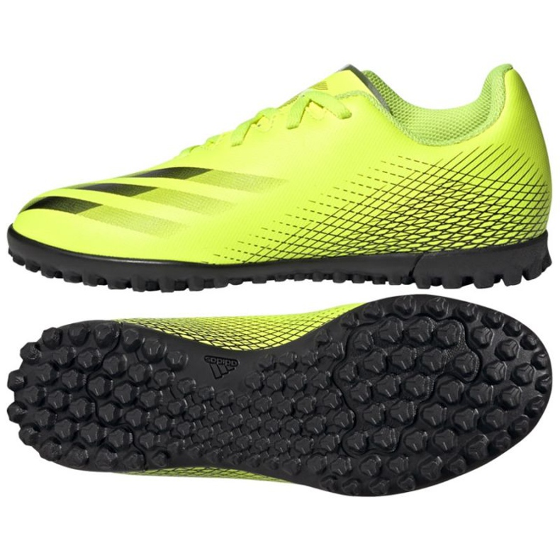 Botas de fútbol adidas X Ghosted.4 Tf Jr FW6920 multicolor amarillo Botas de fútbol adidas X Ghosted.4 Tf Jr FW6920 multicolor amarillo
