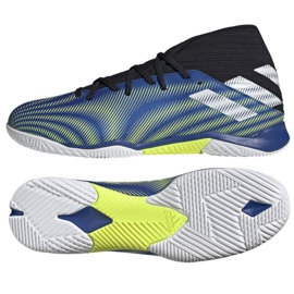 Botas de fútbol Adidas Nemeziz.3 In M FW7409 blanco, azul, negro azul