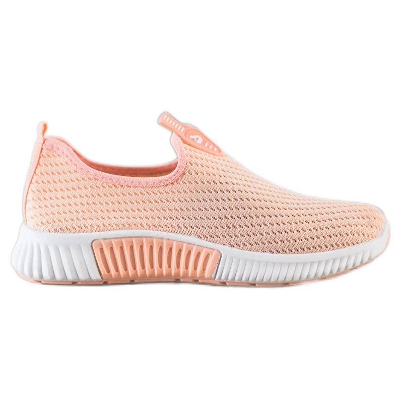 SHELOVET Cómodas zapatillas textiles naranja