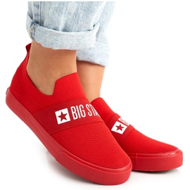 Zapatillas de mujer Slip-on Big Star FF274220 Rojo