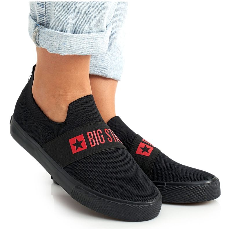 Zapatillas de mujer Slip-on Big Star FF274221 Negro