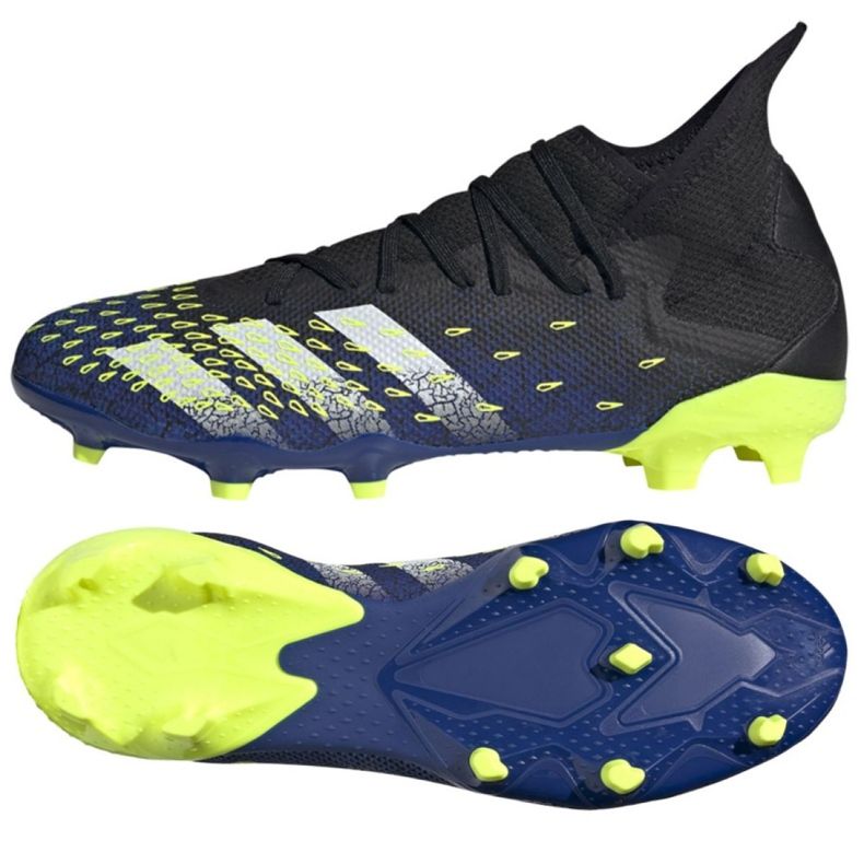 Botas de fútbol adidas Predator Freak.3 Fg M FY0610 blanco, negro, real negro Botas de fútbol adidas Predator Freak.3 Fg M FY0610 blanco, negro, real negro