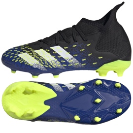 Botas de fútbol adidas Predator Freak.3 Fg Jr FY0613 blanco, negro, real negro