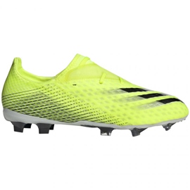 Botas de fútbol Adidas X Ghosted.2 Fg M FW6958 neón blanco, amarillo verdoso verde