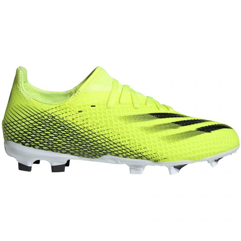 Botas de fútbol adidas X Ghosted.3 Fg Jr FW6934 neón blanco, amarillo-verde verde