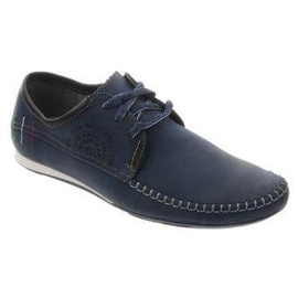 Lemar Mocasines de hombre con cordones 872 azul marino