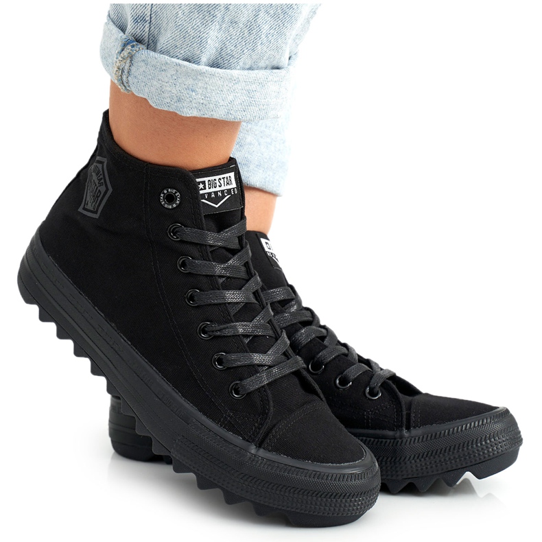 Zapatillas altas de mujer Big Star FF274244 Negro