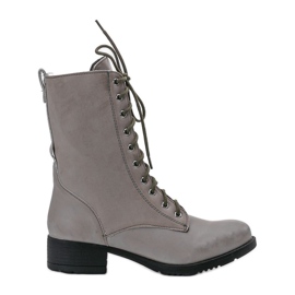Botas grises con cordones S10
