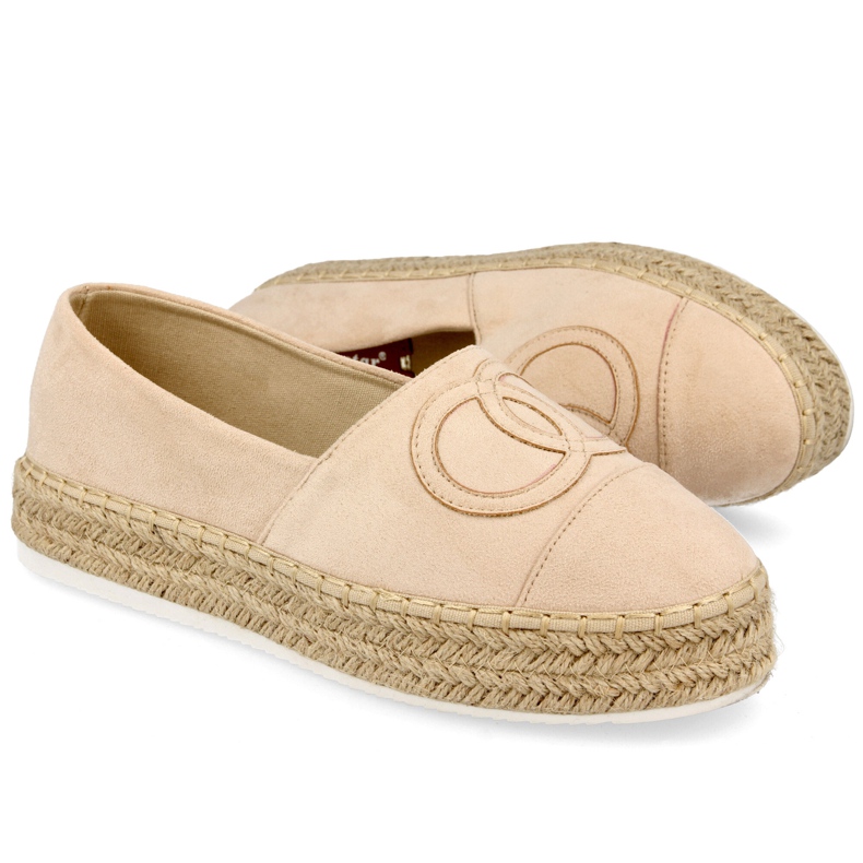 PS1 Alpargatas De Mujer Con Plataforma De Paja Beige Febi