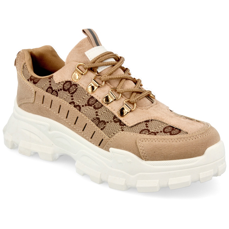 Zapatillas de mujer con suela masiva Khaki Daydreamer beige marrón dorado