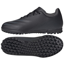 Botas de fútbol adidas X Ghosted.4 Tf Jr FX9475 negro negro Botas de fútbol adidas X Ghosted.4 Tf Jr FX9475 negro negro