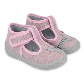 Calzado infantil befado 531P084 rosado gris