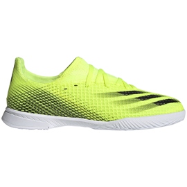 Botas de fútbol Adidas X Ghosted.3 In Junior amarillo-negro-blanco FW6924 verde