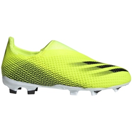 Botas de fútbol Adidas X Ghosted.3 Ll Fg Junior amarillo-negro FW6978