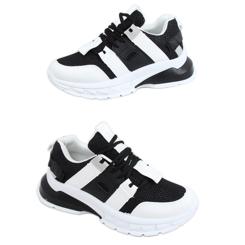 Calzado deportivo de mujer blanco y negro LA86P Negro
