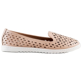 Sabatina Slipons con patrón de calado marrón Sabatina Slipons con patrón de calado marrón