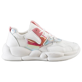 Bestelle Zapatillas en la plataforma de moda blanco rosa