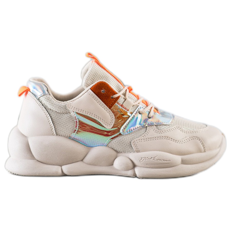Bestelle Zapatillas en la plataforma de moda beige naranja