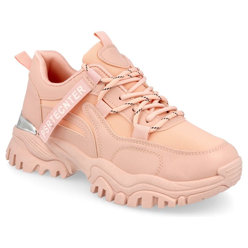 PS1 Zapatillas de mujer con suela maciza Rosa gruesa rosado