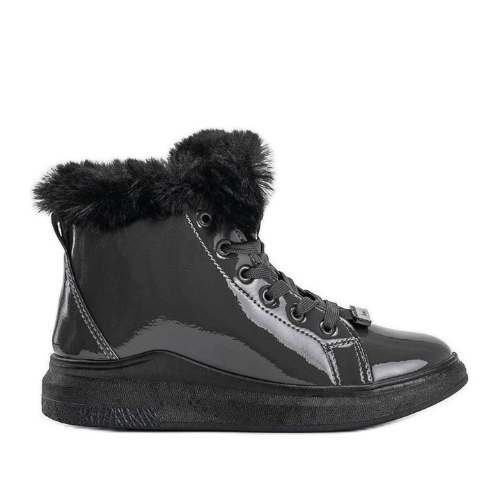 Botas grises, botas Freemans aisladas Botas grises, botas Freemans aisladas