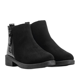 Botas planas en ante negras de Genesario negro Botas planas en ante negras de Genesario negro