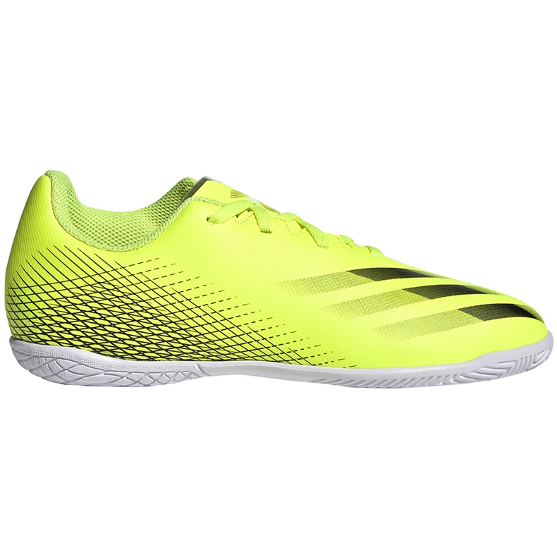 Botas de fútbol Adidas X Ghosted.4 In Junior amarillo-negro-blanco FW6923