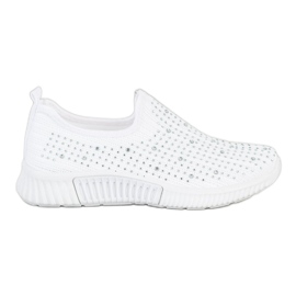 SHELOVET Slipons con cristales blanco