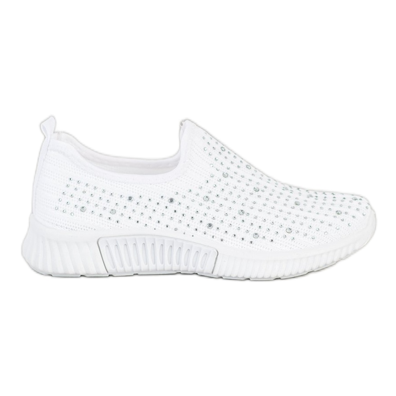 SHELOVET Slipons con cristales blanco SHELOVET Slipons con cristales blanco