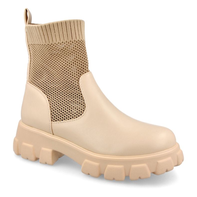 Botas Calcetín Mujer Trabajadores Beige Stormy marrón Botas Calcetín Mujer Trabajadores Beige Stormy marrón