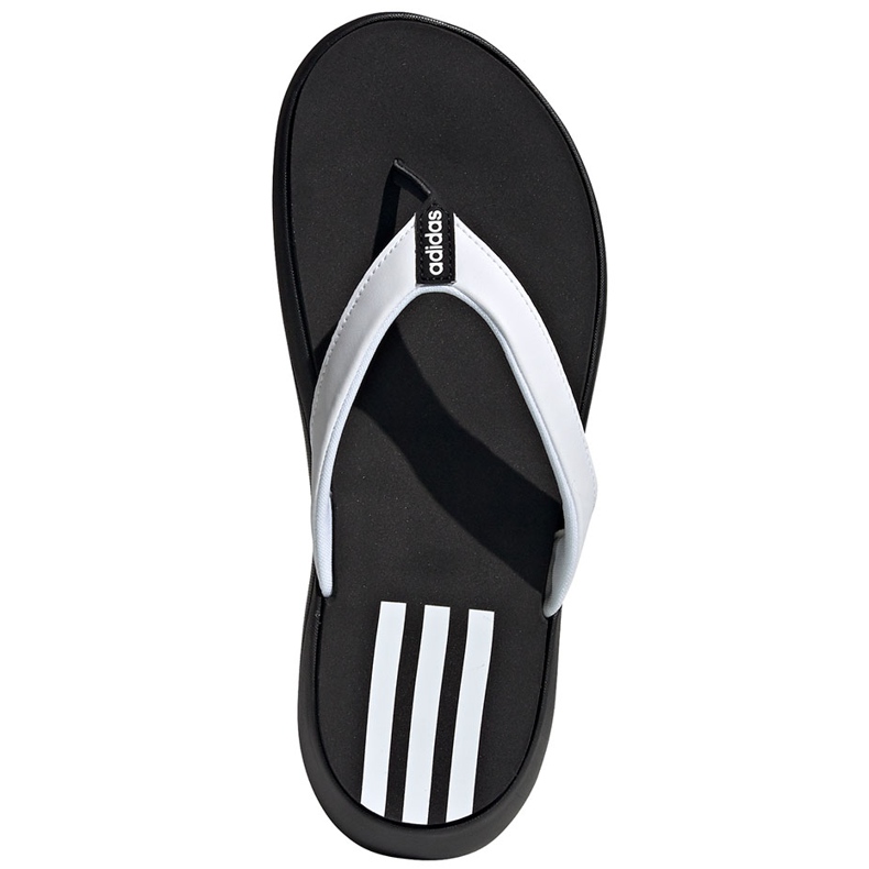 Zapatillas Mujer Adidas Comfort Flip Flop blancas y negras EG2065 blanco negro