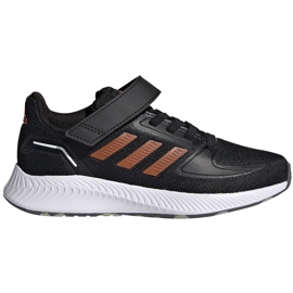 Zapatillas adidas Runfalcon 2.0 para niños negras y naranjas FZ0116 negro
