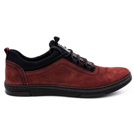 Polbut Zapato casual hombre piel K24 burdeos rojo