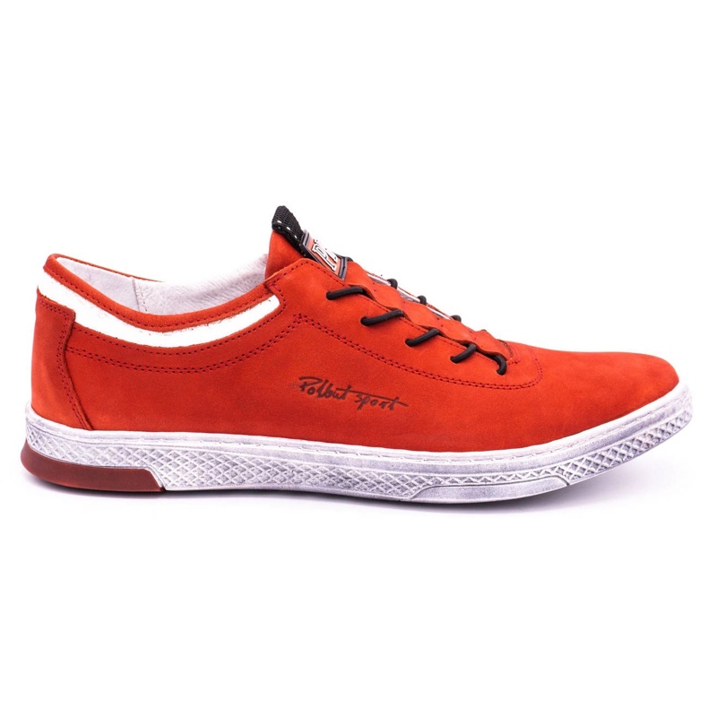 Polbut Zapato casual piel hombre K23 nobuk rojo