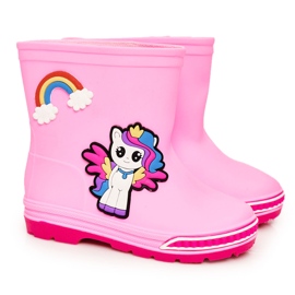 Chanclos rosas para niños con un poni rosado