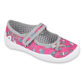 Calzado infantil befado 114X436 rosa gris