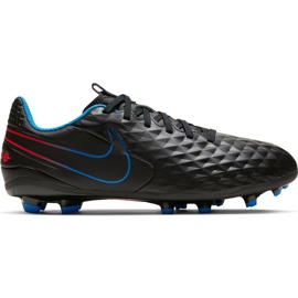 Zapatillas de fútbol Nike Tiempo Legend 8 Academy FG / MG Junior AT5732 090 negro negro