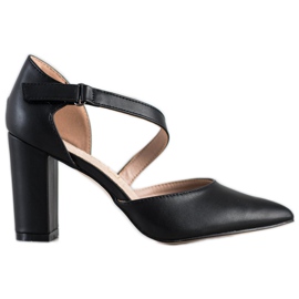 Sabatina Zapatos de tacón negros con cuero ecológico