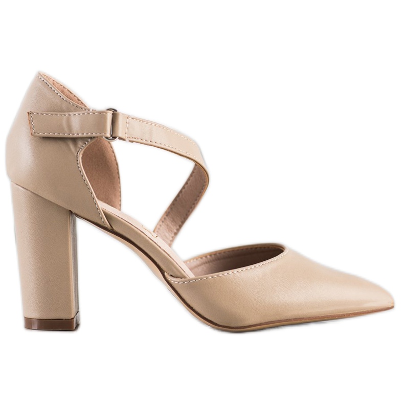 Sabatina Zapatos de tacón beige con cuero ecológico