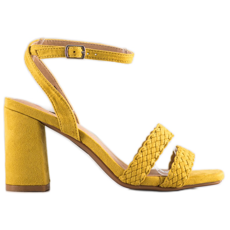 Kylie Sandalias de gamuza en una barra amarillo