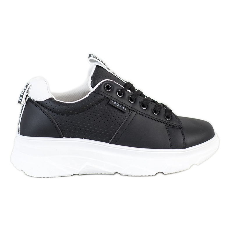 SHELOVET Zapatillas en la plataforma blanca agradable negro