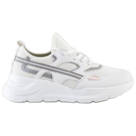 SHELOVET Zapatillas Casual Blancas blanco gris