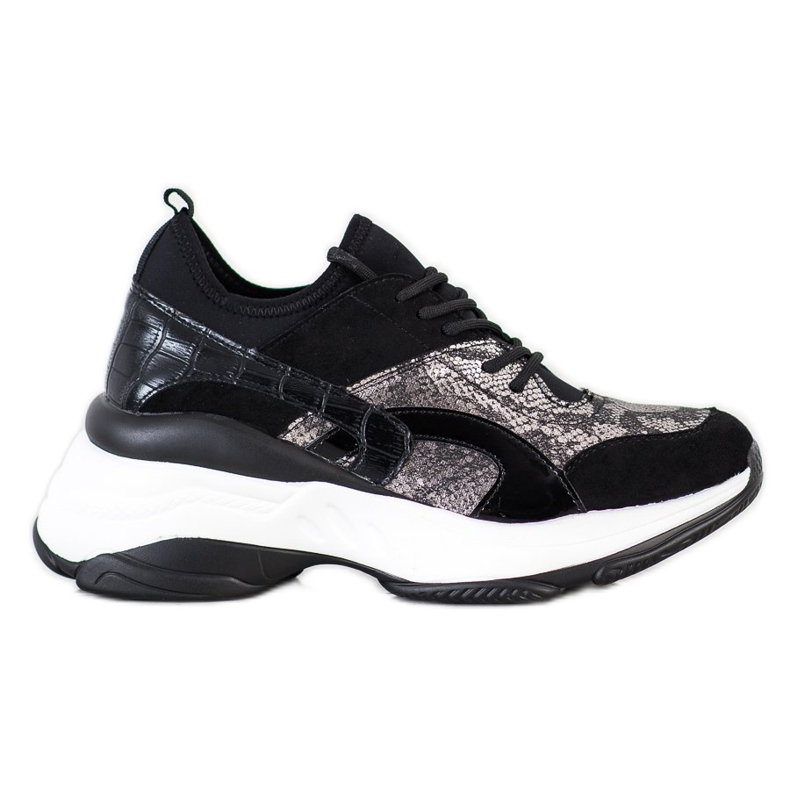 Bestelle Zapatillas de moda en la plataforma beige negro
